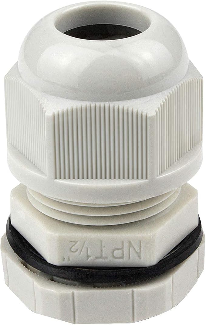 XHF 10 Pcs 1/2" IP68 Strain Relief Nylon Cord Grip NPT Cable Glands Adjustable by XHF