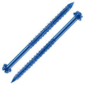 Wensilon 3/16" * 3-3/4" Slotted Hex Concrete Screws Anchor Blue Hexagon Head by Wensilon