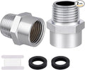 Brass 1/2" G Female to 1/2" NPT Male Adapter, Pipe Fitting Connector, G to NPT by hsmhose