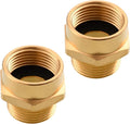 Brass Garden Hose Adapter G 3/4" Female to 3/4" NPT Male Connector Pipe Fitting by Tecmolog