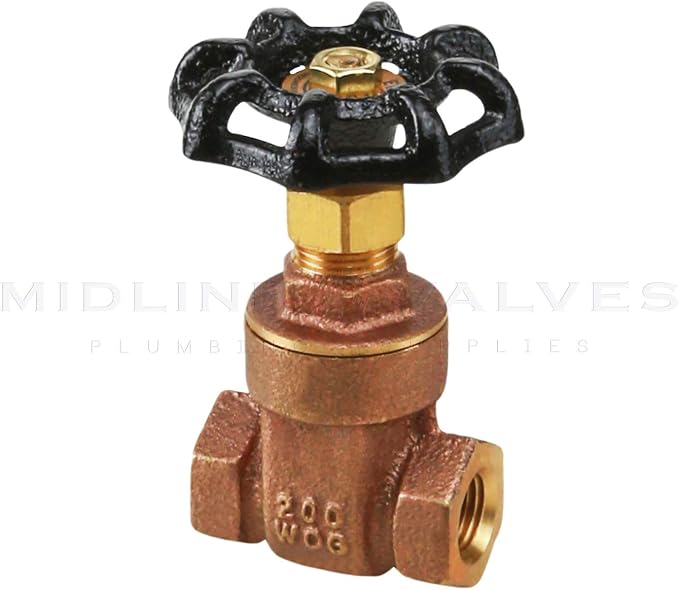 Midline Valve 427U334 Gate Valve, No Lead 1-1/2 in. FIP Connection, Cast Brass - Image 2