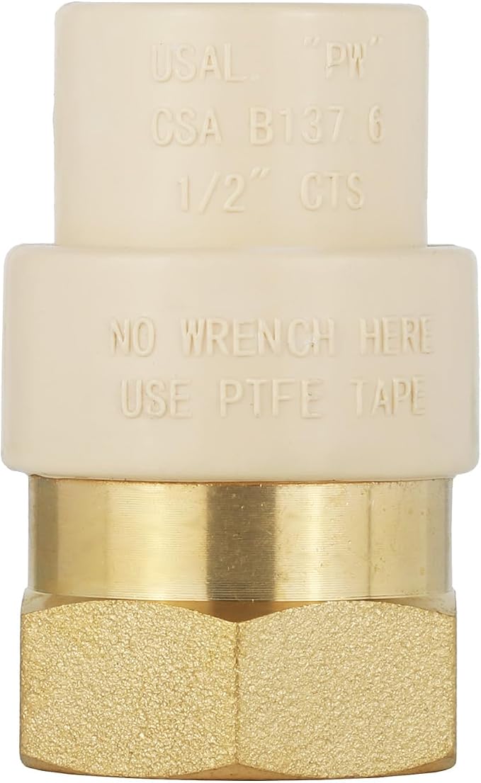 10 Pack EFIELD CPVC Female Transition Adapter, 1/2"Slip x 1/2" FNPT | Female - Image 2