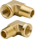 1/4 Inch Brass Street 90 Degree Elbow 1/4" NPT Male x 1/4" NPT Female Forged by Legines