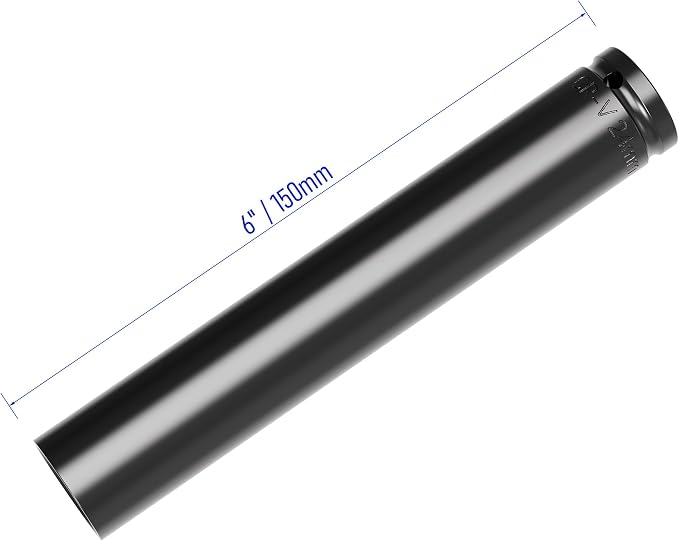 1/2" Drive Socket Set, 24mm Deep Impact Socket, Heat-Treated CR-V Steel - Image 2