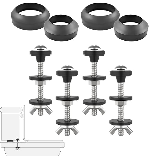 4 Pcs Universal Toilet Tank to Bowl Gaskets Kit, Stainless Steel Toilet Tank by Unknown