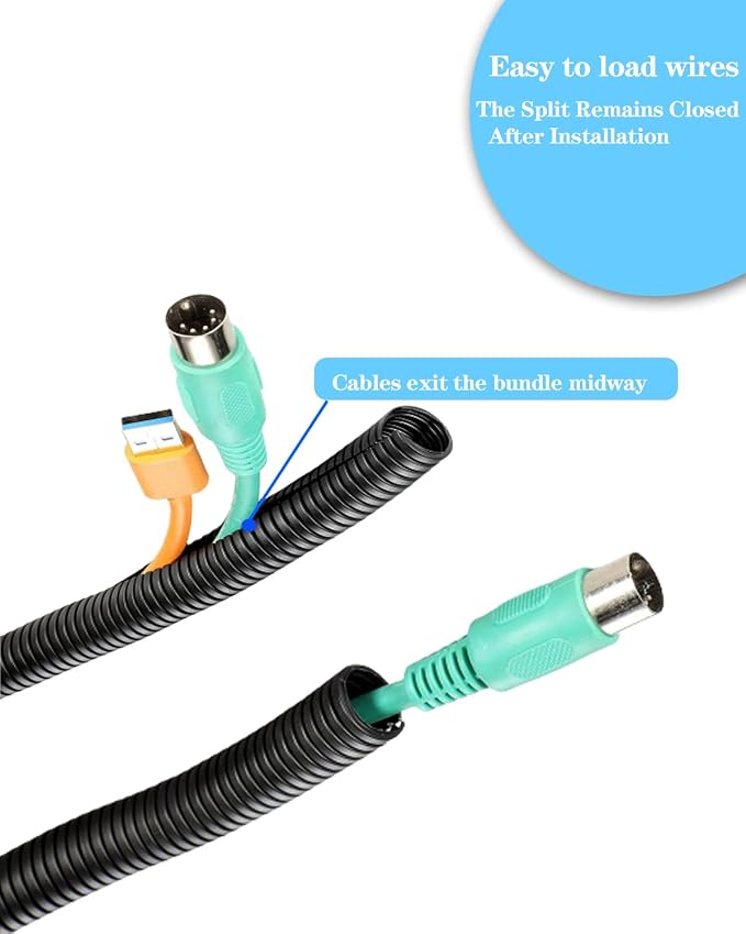 1/2 Inch Wire Loom Split Tubing - Image 3