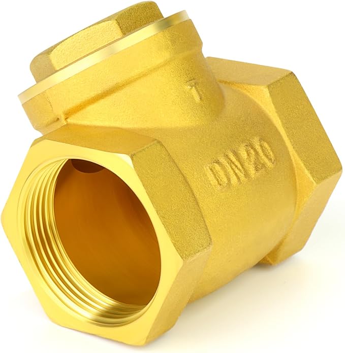 GASHER 2PCS Brass Swing Check Valve 3/4" Female Thread, Backflow Prevention - Image 7
