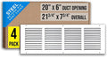 Fits 20x6 Duct Opening | Steel Return Air Grille by Handua | Vent Cover Grill by Handua