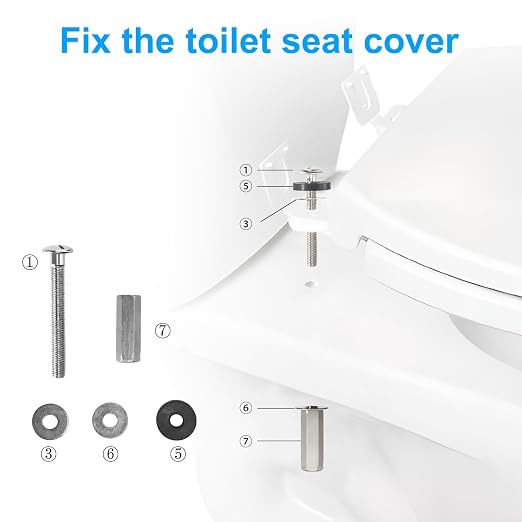 4Pcs Universal Toilet Seat Bolts Kit, Metal Heavy - Image 5