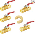 1/2" Ball Valves, 5 Pack Push Fit Shut Off Valves by Unknown