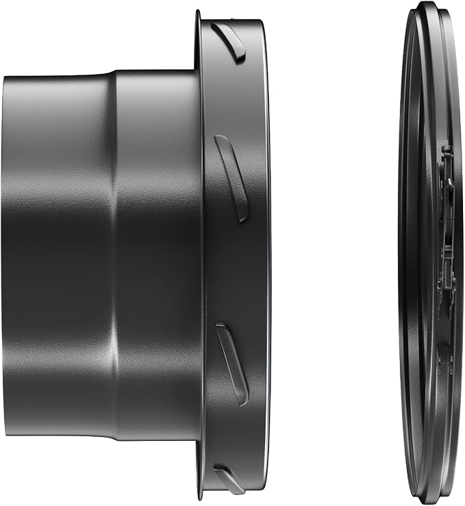 6 Inch Insulated Stove Pipe Adapter Stainless Steel, Double-Wall Transition by Ventylis