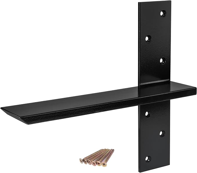 Free Hanging T Shelf Bracket, Solid Heavy Duty Steel Knee Wall Hidden Granite by PetrelWing