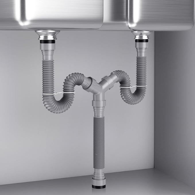 Double Sink Drain Pipe Kit - Image 3