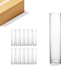 WGVI Quality Thick Weighted Tall Clear Cylinder Glass Vases, Flower Arrangement by WGVInternational-OpusGlassware