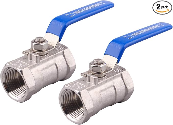 DERNORD Stainless Steel 3/4 Inch Ball Valve 1PC Type NPT Standard Port by DERNORD