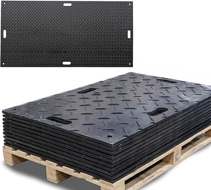 12 Pk 4' x 8' - 1/2" Thick Heavy Duty Ground Protection Mats - Easily Supports by MyteeProducts