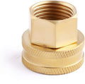 (6 Pack Lead-Free Brass Garden Hose Threaded 3/4 to 1/2 NPT Fitting Connect by LitOrange