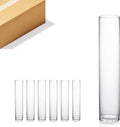 WGVI Quality Thick Weighted Tall Clear Cylinder Glass Vases, Flower Arrangement by WGVInternational-OpusGlassware