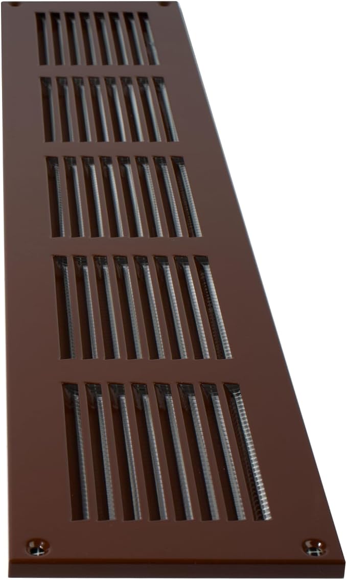 Repa Market Air Vent Cover 20x4 Inch Brown Galvanized Steel Louvered Grill Cover - Image 7
