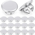 Hicarer 15 Pack Fit 1/4" Hole Metal Hole Plugs, Nickel-Plated Steel Snap-in by Hicarer
