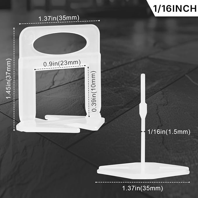 2400 Tile Spacers 1/16 Inch Tile Leveling Clips - Image 2