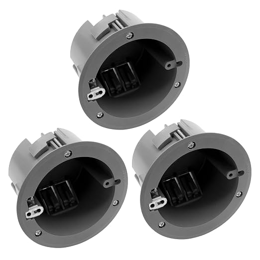 3 Packs 1-Gang Old Work Electrical Outlet Box, 18 Cubic Inches Wall Outlet Box by AIRTAK