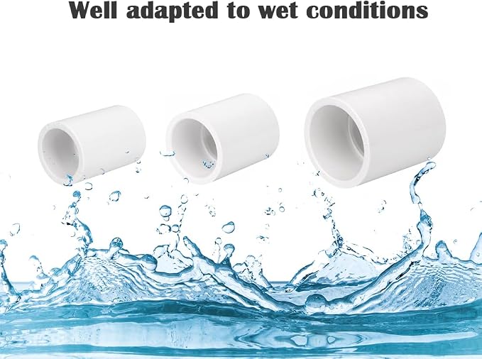 9PCS 1 Inch PVC Pipe Coupling Adapter Pipe Fitting Connectors Socket x Socket - Image 4