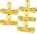 ChillWaves Brass Tee Compression Tube Fitting, 1/8" OD x 1/8" OD x 1/8" OD by VisittheCHILLWAVES