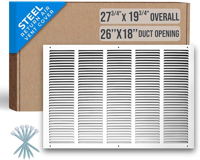 Fits 26x18 Duct Opening | Steel Return Air Grille by Handua | Vent Cover Grill by Handua