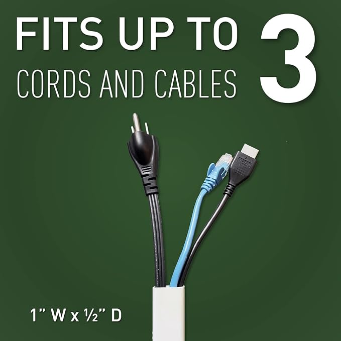 C2G/Cables to Go 16318 Wiremold CordMate II Kit | Cord Hider, On Wall, Self - Image 3