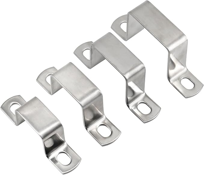 M60x60mm Square Tube Bracket 304 Stainless Steel U Shape Metal Bracket Pipe - Image 4