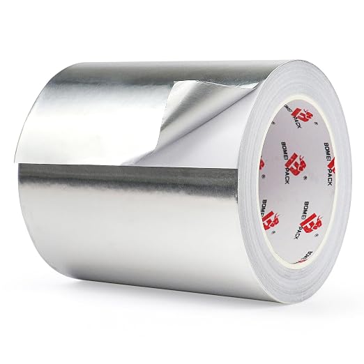 BOMEI PACK Aluminum Foil Tape, Heavy Duty Metal Foil Tape, High Temperature by BOMEIPACK