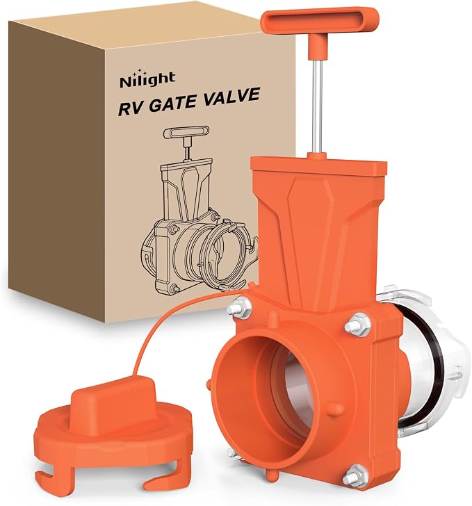 Nilight RV Sewer Valve Black Tank Gate Valve by Nilight