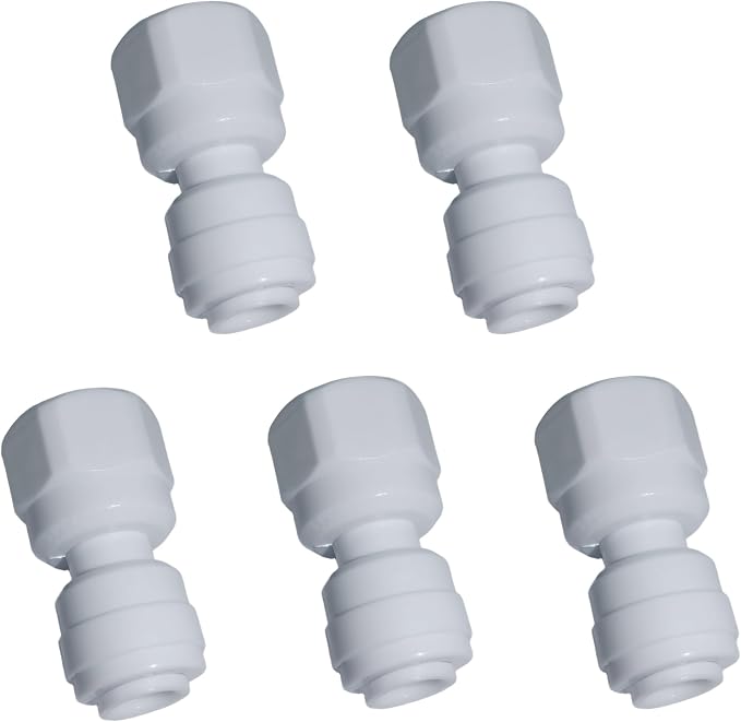 YZM Push-to-Connect Faucet Adapter, Double O-Ring Seal, 1/4" Tube OD x 7/16"-24 by YZMSZ