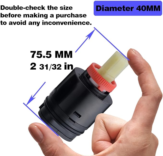 N40HKC Shower Cartridge Replacement, 40mm Shower Faucet Cartridge - Image 3