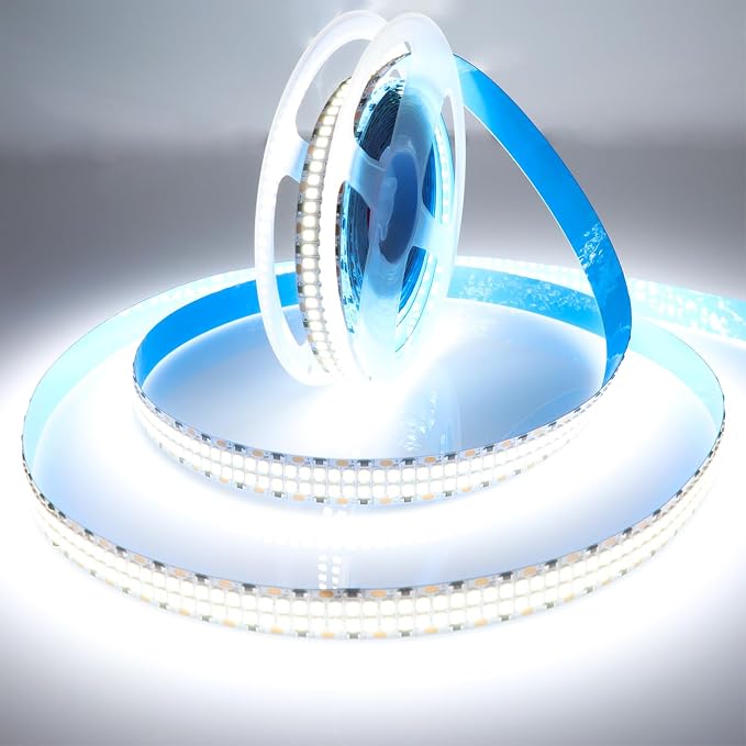2835 SMD Cold White LED Strip Lights 6500K Double Row 2400 LEDs 5M | 16.4ft by LEDENET