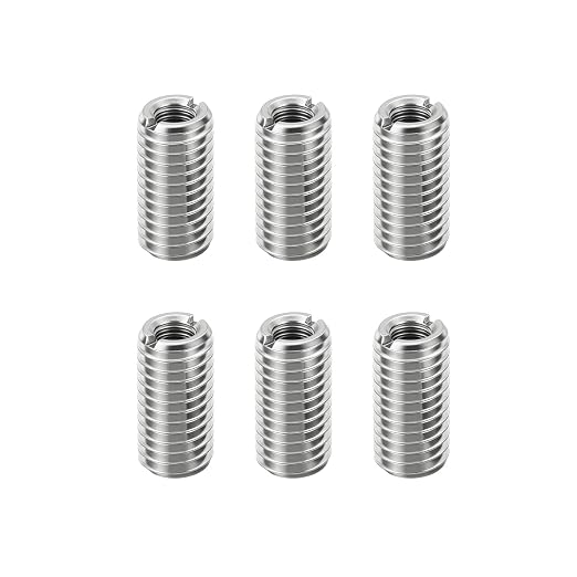 6Pcs Thread Adapter Sleeve Reducing Nut, M12 M to M10 F, 20mm Length | M12 x by HIPICCO