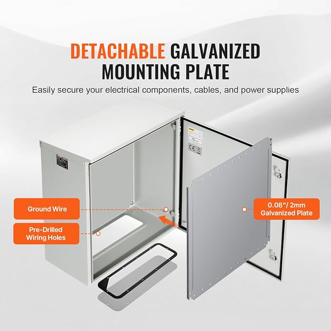 VEVOR Electrical Enclosure, NEMA 4 Outdoor Enclosure, IP65 Waterproof & - Image 5