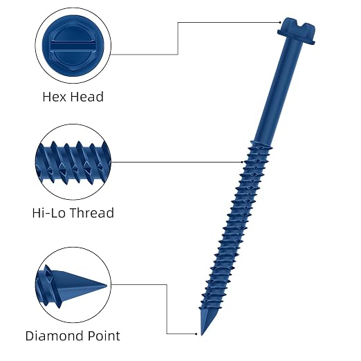 3/16" x 2-1/4" Blue Hex Head Concrete Screw Anchor Kit - Image 4