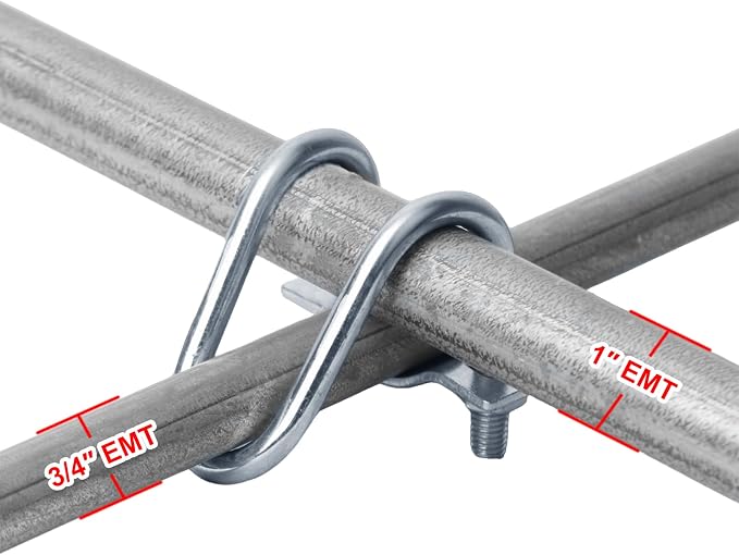 10 PCS Cross Clamp Greenhouse Connector Fits 3/4" x 1" EMT Conduit | Clamp Wire - Image 2