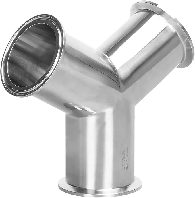 DERNORD Tri Clamp Wye Clamp End True Y Type Cross Tee Tube Stainless Steel 304 by DERNORD