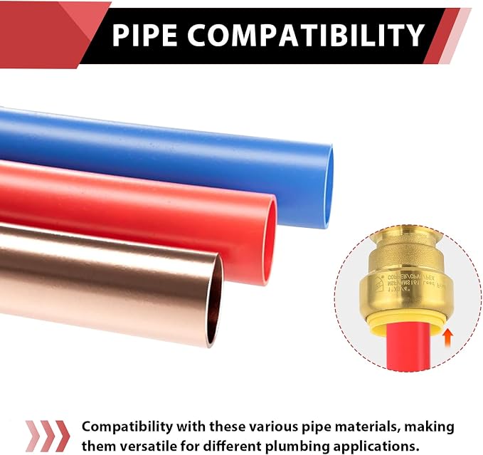 5piece EFIELD 1 Inch Straight Coupling Push-Fit Fitting | Connect Pex, CPVC - Image 6