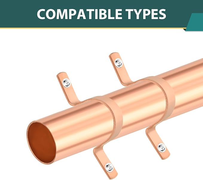 30-Pack Niikappu Copper Pipe Strap Clamp 3/4", Two-Hole | LF U Bracket Copper - Image 5