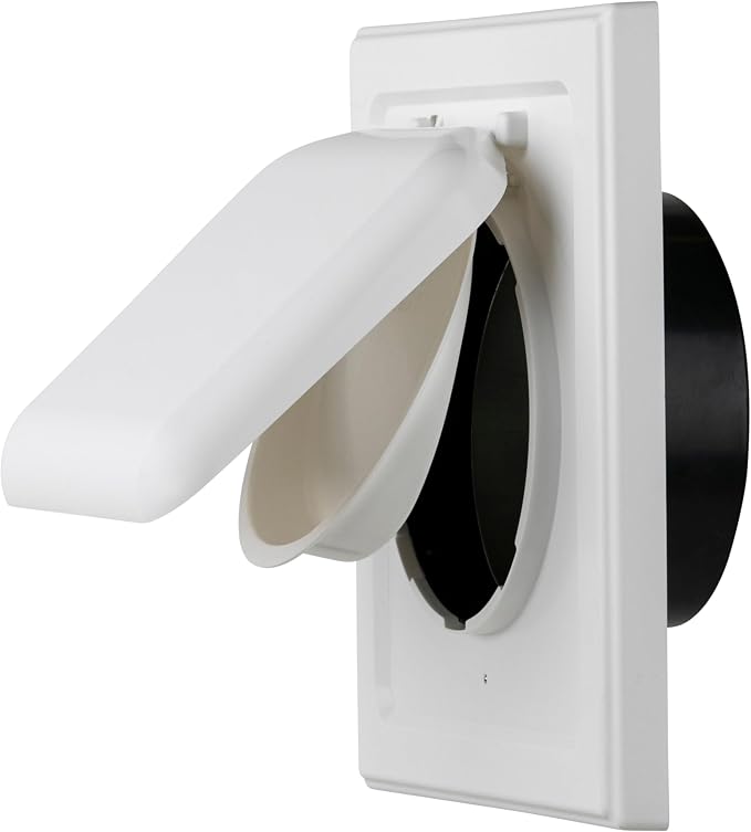 NO-PEST VENT Dual Door Dryer Vent Cover 4 Inch Outdoor, Made in USA, Highest by No-PestVent