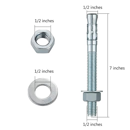 Wensilon 1/2x7" 10Pcs Inch Standard Fasteners - Image 2