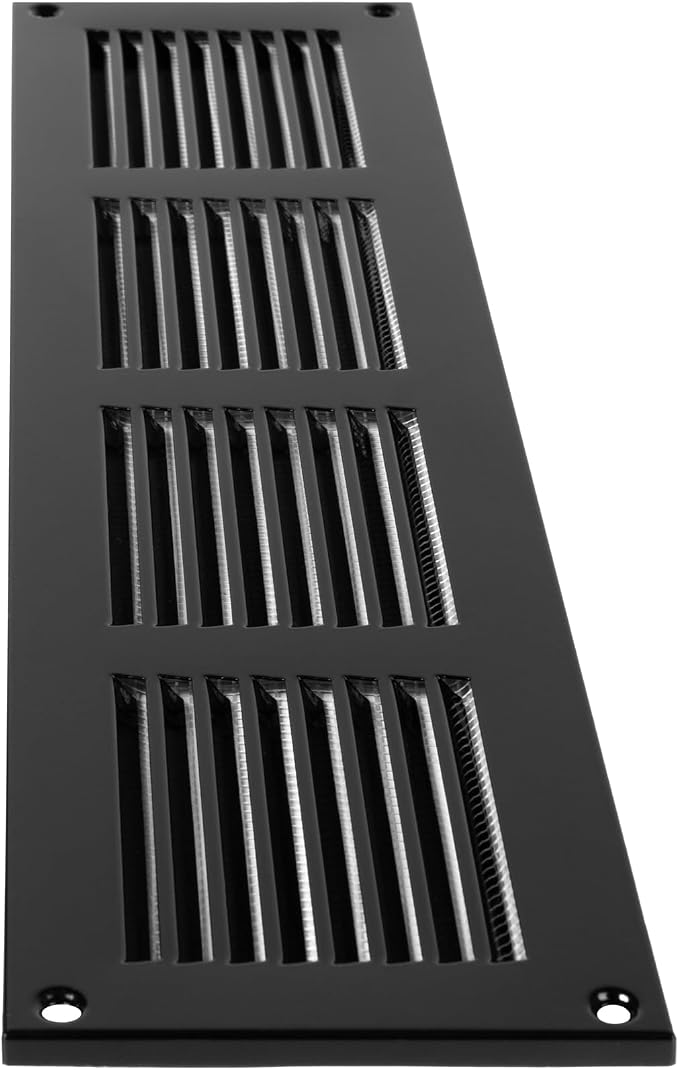 Repa Market 5-Pack Air Vent Cover 16x4 Inch Black Galvanized Steel Louvered - Image 9