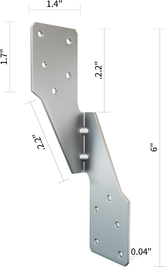 Hurricane Straps H2.5A Right Tie Heavy Duty Galvanized Hurricane Tie 25ct - Image 6