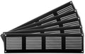 Repa Market 5-Pack Air Vent Cover 16x4 Inch Black Galvanized Steel Louvered by RepaMarket