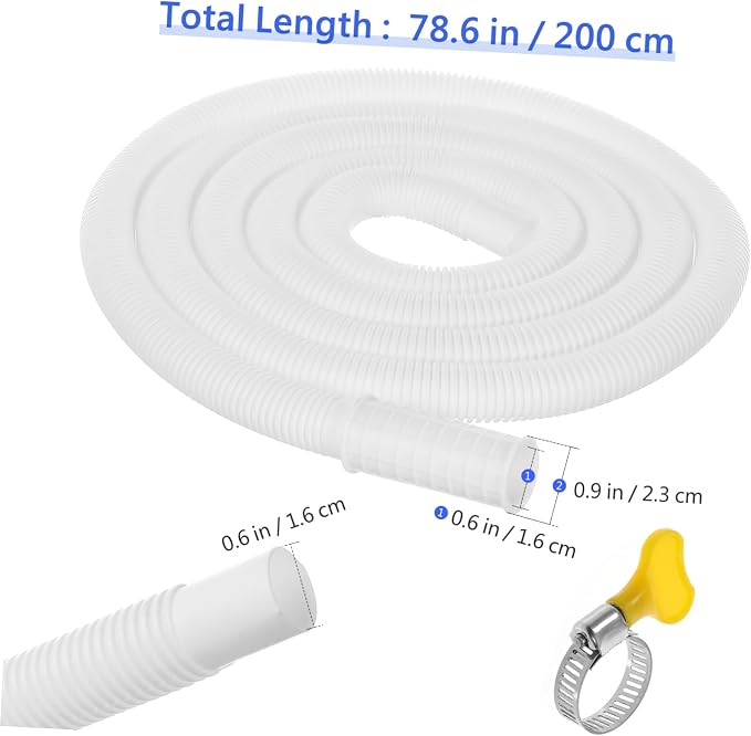 Cabilock 5pcs Washing Machine Drain Hose Flexible Air Conditioner Drainage Pipe - Image 2