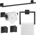 TQKAG 5-Piece Towel Bar Set, 23.6 Inch Bathroom Hardware Set, Matte Black by TQKAG